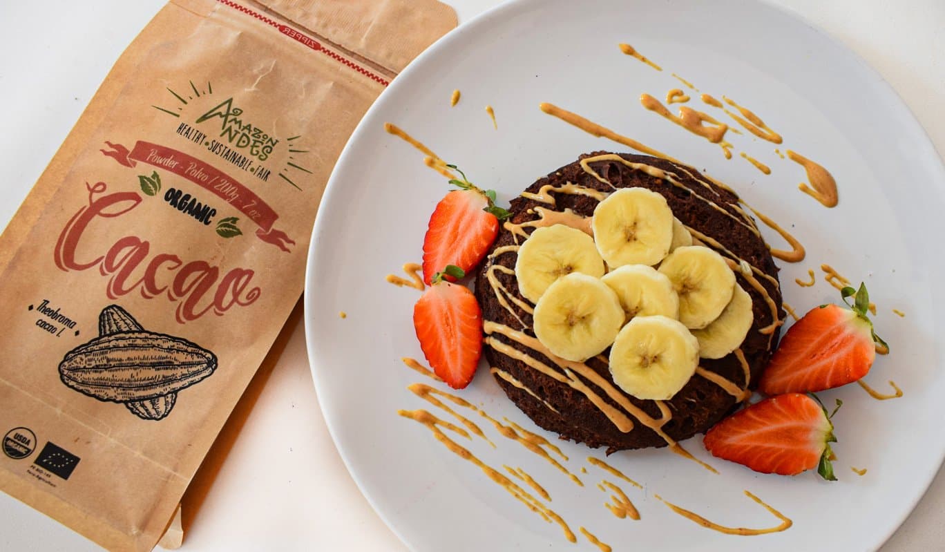 Postre de chocolate: Mugcake de cacao orgánico